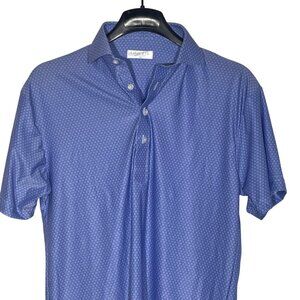 Collars & Co. Featherweight Flex Short Sleeve Polo Sz SM Grove Dot Flower